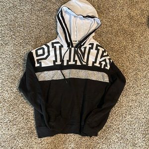 Pink Vs hoodie pockets on sides